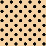 Polka Dots - Black on Sunset Orange ScrapBook Page 8  x 8 
