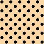 Polka Dots - Black on Sunset Orange ScrapBook Page 12  x 12 