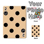 Polka Dots - Black on Sunset Orange Playing Cards 54 Designs