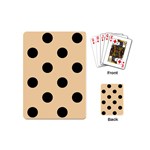 Polka Dots - Black on Sunset Orange Playing Cards (Mini)