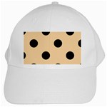 Polka Dots - Black on Sunset Orange Black Cap