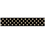Polka Dots - Sunset Orange on Black Flano Scarf (Large)