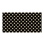 Polka Dots - Sunset Orange on Black Satin Wrap