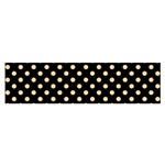 Polka Dots - Sunset Orange on Black Satin Scarf (Oblong)