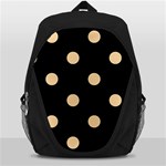 Polka Dots - Sunset Orange on Black Backpack Bag