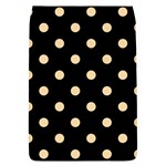 Polka Dots - Sunset Orange on Black Removable Flap Cover (L)