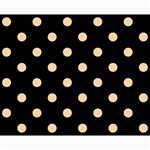 Polka Dots - Sunset Orange on Black Collage 8  x 10 