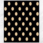 Polka Dots - Sunset Orange on Black Canvas 20  x 24 