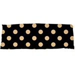 Polka Dots - Sunset Orange on Black Body Pillow Case Dakimakura (Two Sides)