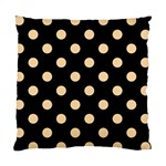 Polka Dots - Sunset Orange on Black Standard Cushion Case (Two Sides)