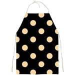 Polka Dots - Sunset Orange on Black Full Print Apron