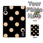 Polka Dots - Sunset Orange on Black Playing Cards 54 Designs