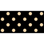 Polka Dots - Sunset Orange on Black YOU ARE INVITED 3D Greeting Card (8x4)