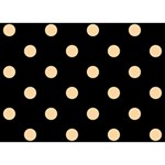 Polka Dots - Sunset Orange on Black Birthday Cake 3D Greeting Card (7x5)