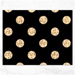 Polka Dots - Sunset Orange on Black Jigsaw Puzzle (Rectangular)