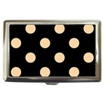 Polka Dots - Sunset Orange on Black Cigarette Money Case