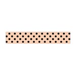 Polka Dots - Black on Apricot Orange Flano Scarf (Mini)