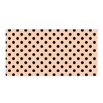 Polka Dots - Black on Apricot Orange Satin Wrap