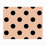 Polka Dots - Black on Apricot Orange Small Glasses Cloth
