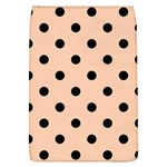 Polka Dots - Black on Apricot Orange Removable Flap Cover (L)