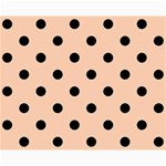 Polka Dots - Black on Apricot Orange Collage 8  x 10 