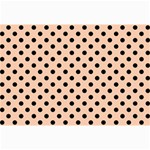 Polka Dots - Black on Apricot Orange Collage 12  x 18 