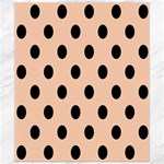 Polka Dots - Black on Apricot Orange Canvas 8  x 10 