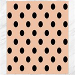Polka Dots - Black on Apricot Orange Canvas 20  x 24 