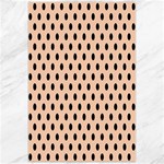 Polka Dots - Black on Apricot Orange Canvas 24  x 36 