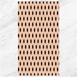 Polka Dots - Black on Apricot Orange Canvas 40  x 72 