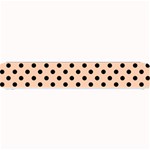 Polka Dots - Black on Apricot Orange Small Bar Mat