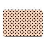 Polka Dots - Black on Apricot Orange Plate Mat