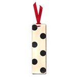 Polka Dots - Black on Apricot Orange Small Book Mark
