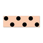 Polka Dots - Black on Apricot Orange Sticker Bumper (10 pack)