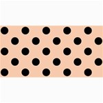 Polka Dots - Black on Apricot Orange 4  x 8  Photo Cards