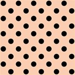 Polka Dots - Black on Apricot Orange ScrapBook Page 12  x 12 