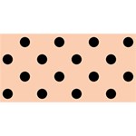 Polka Dots - Black on Apricot Orange YOU ARE INVITED 3D Greeting Card (8x4)