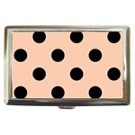 Polka Dots - Black on Apricot Orange Cigarette Money Case