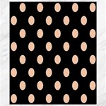 Polka Dots - Apricot Orange on Black Canvas 8  x 10 