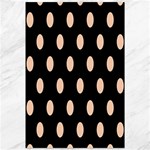 Polka Dots - Apricot Orange on Black Canvas 12  x 18 