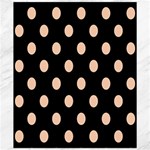 Polka Dots - Apricot Orange on Black Canvas 20  x 24 