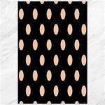 Polka Dots - Apricot Orange on Black Canvas 20  x 30 