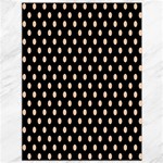 Polka Dots - Apricot Orange on Black Canvas 36  x 48 