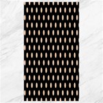 Polka Dots - Apricot Orange on Black Canvas 40  x 72 