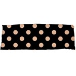 Polka Dots - Apricot Orange on Black Body Pillow Case (Dakimakura) (One Side)