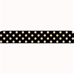 Polka Dots - Apricot Orange on Black Small Bar Mat