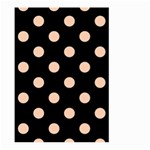 Polka Dots - Apricot Orange on Black Large Garden Flag (Two Sides)