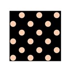 Polka Dots - Apricot Orange on Black Greeting Card 5  x 7 