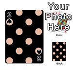 Polka Dots - Apricot Orange on Black Playing Cards 54 Designs