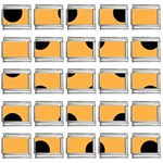 Polka Dots - Black on Pastel Orange 9mm Italian Charm (25 pack)